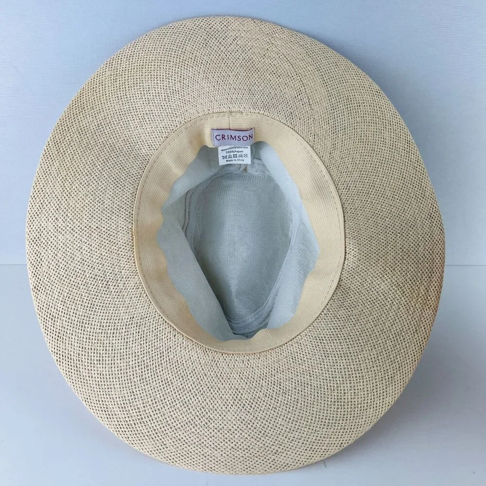 Crimson Brand Panama Sun Hat Victoria Hat Co Brand Size ~7